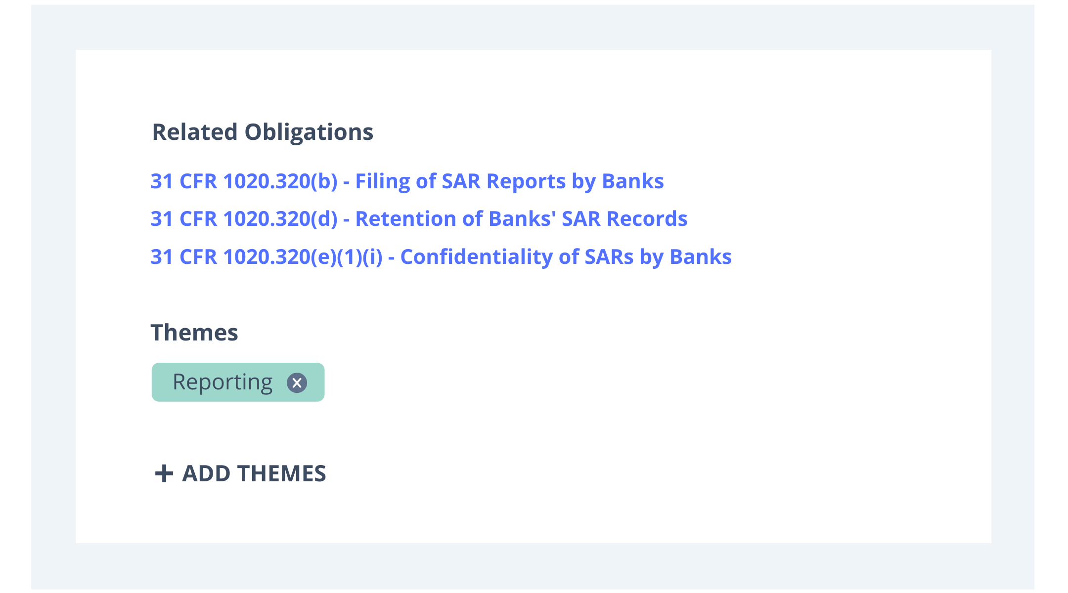 regulatory requirements risk taxonomy